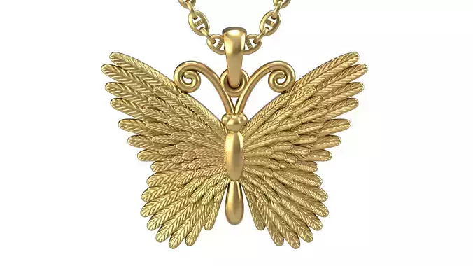 Butterfly pendant V5