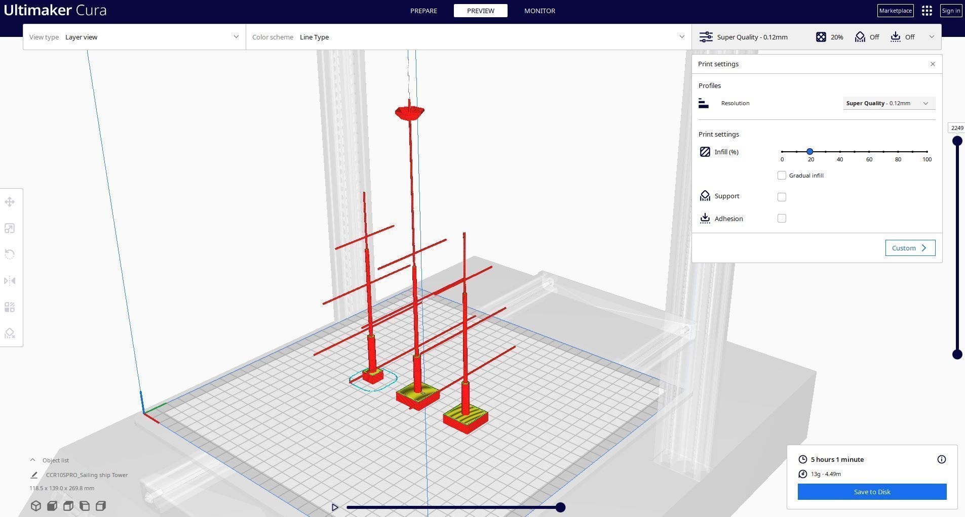 Sailing ship Tower 3D Print 3D print model_2