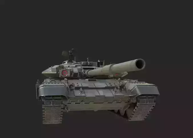 3 coatings of Russian T90 T-90 main battle tank Low-poly 3D model