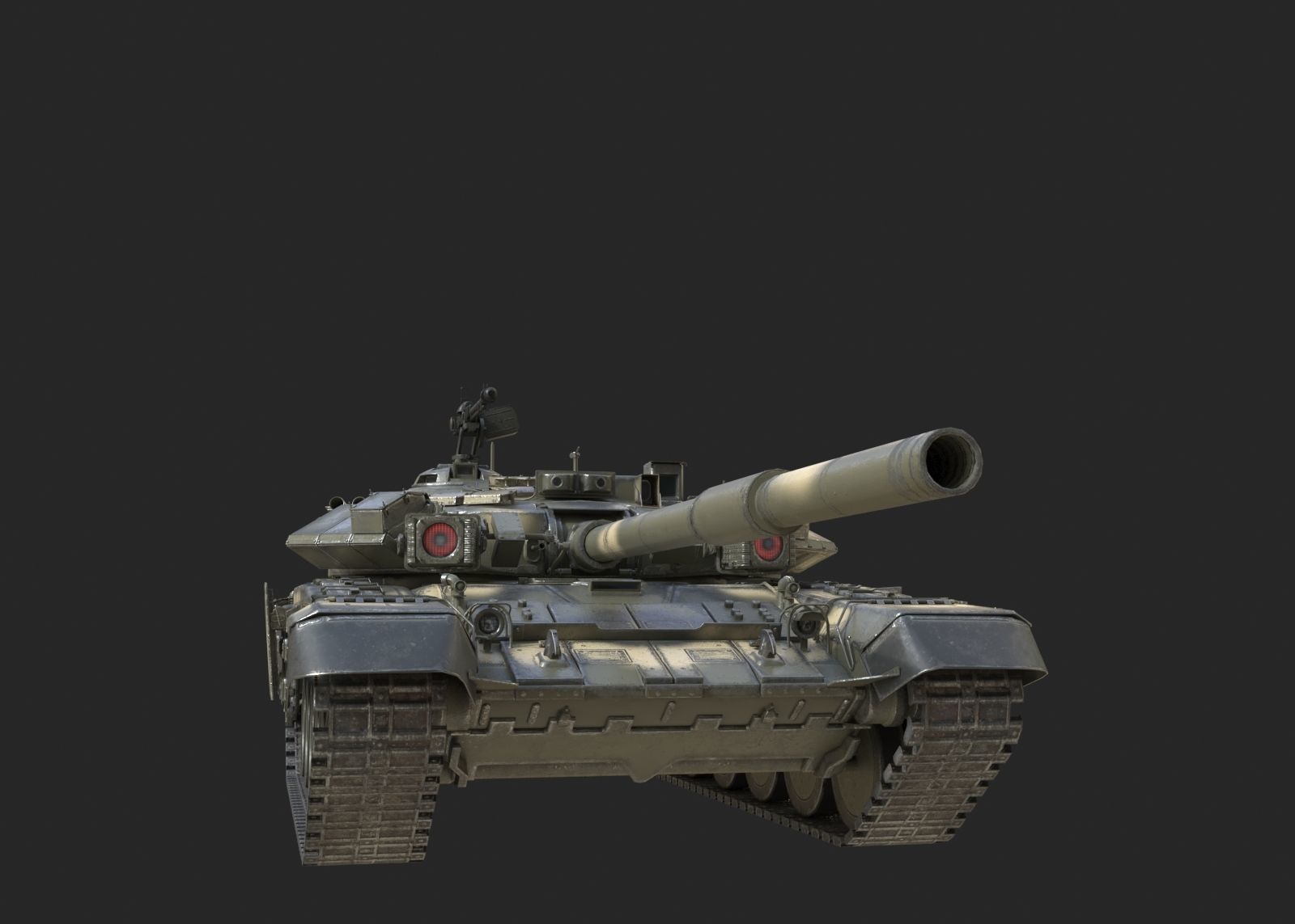 3 coatings of Russian T90 T-90 main battle tank Low-poly 3D model_7