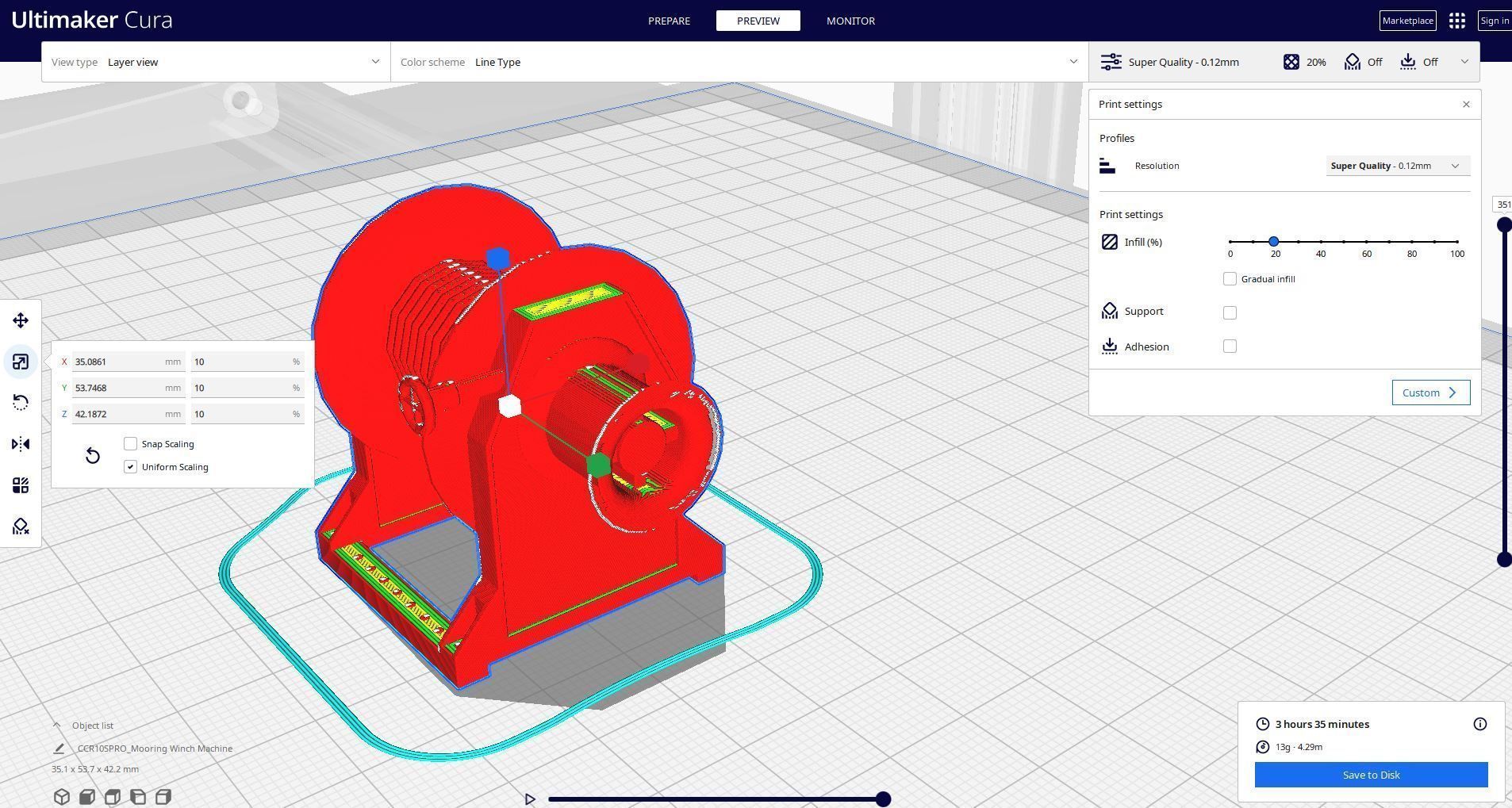 Mooring Winch Machine 3D Print 3D print model_2