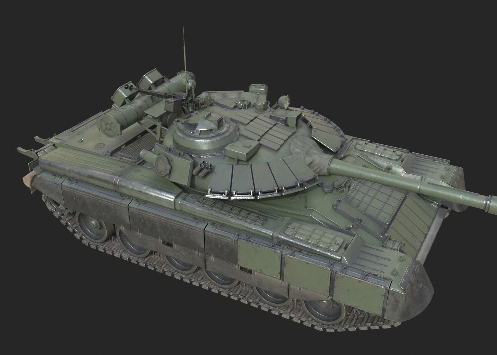3D model Russian Army T-80BVM T80BVM Main Battle Tank VR / AR / low ...