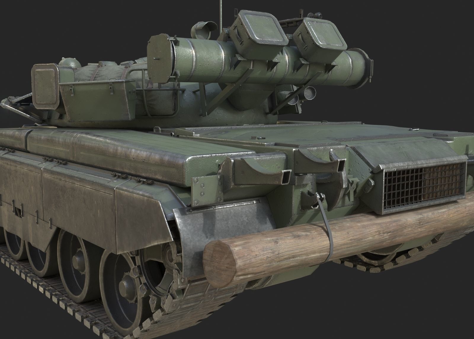 3D model Russian Army T-80BVM T80BVM Main Battle Tank VR / AR / low ...