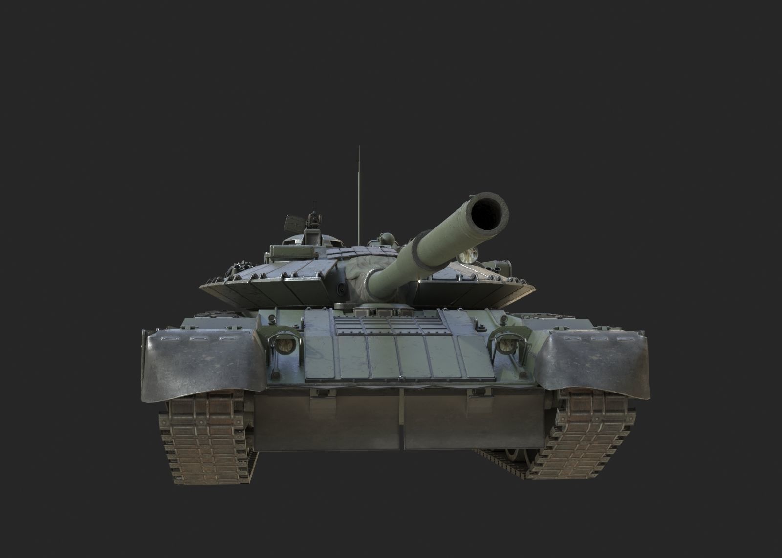 Russian Army T-80BVM T80BVM Main Battle Tank Low-poly 3D model_5