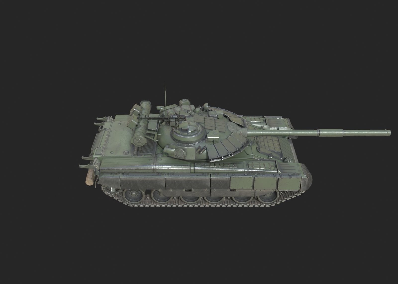 Russian Army T-80BVM T80BVM Main Battle Tank Low-poly 3D model_6