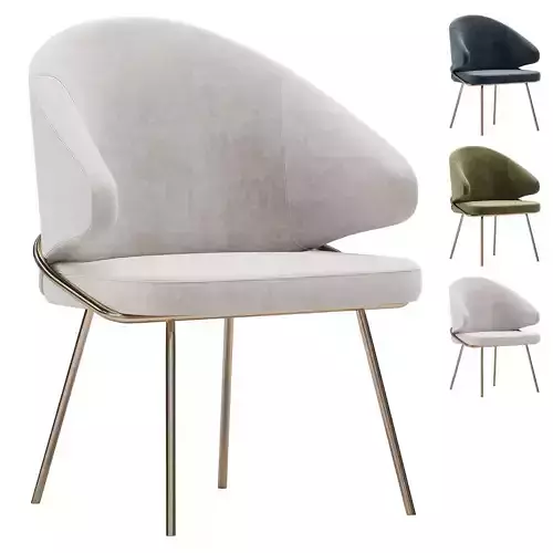 chair Emil cream with gold legs