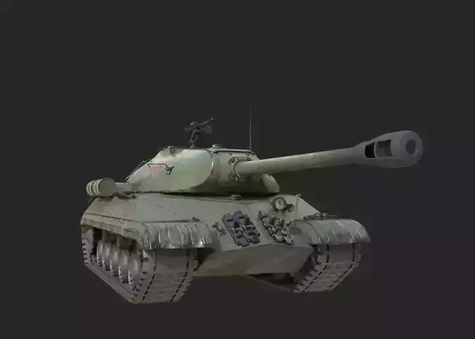 WWII Soviet IS3 IS-3 Heavy Tank Low-poly 3D model