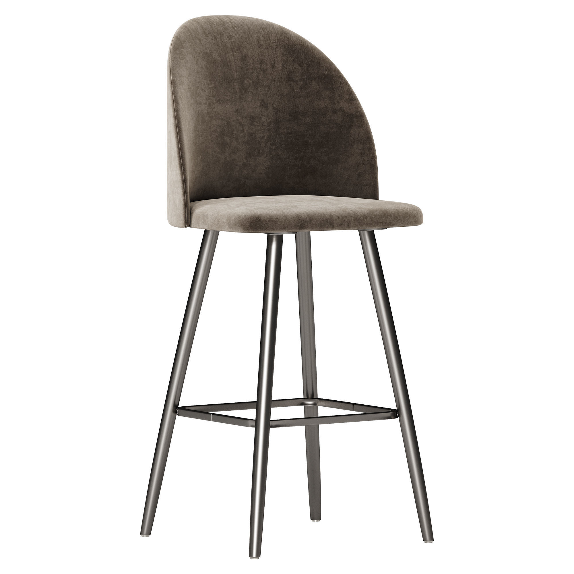 Bar stool with soft loft back 3D model_10