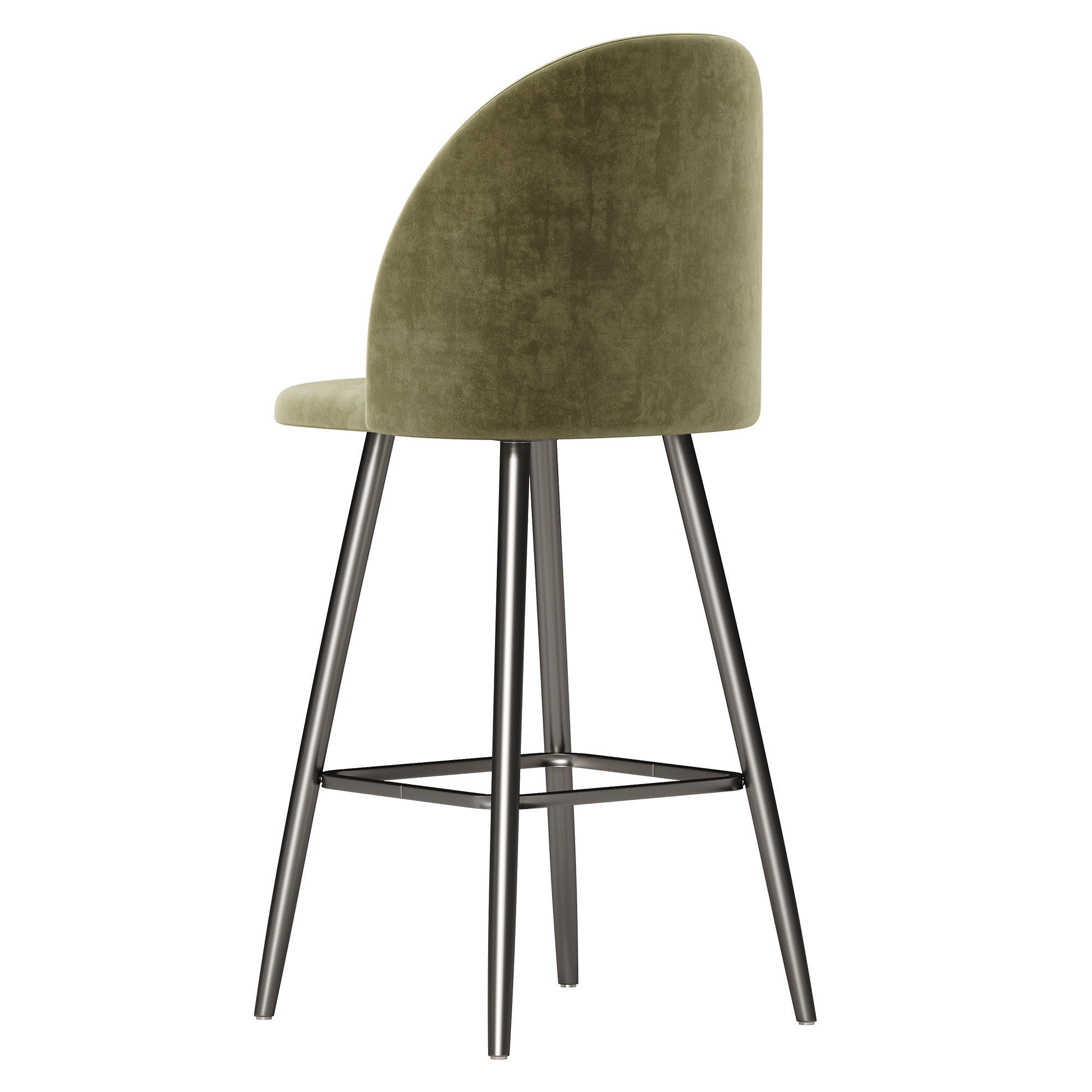 Bar stool with soft loft back 3D model_17