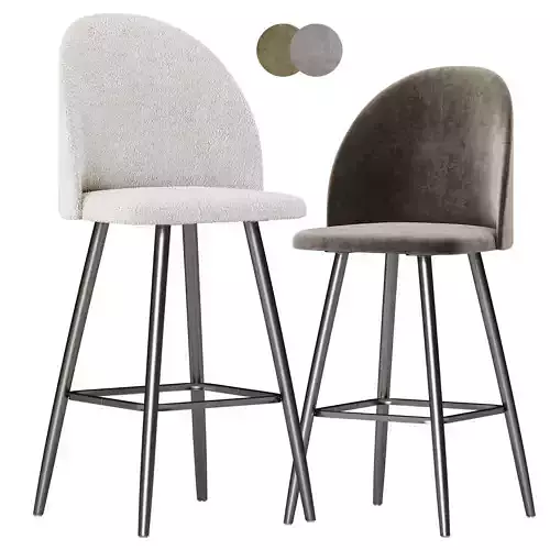 Bar stool with soft loft back