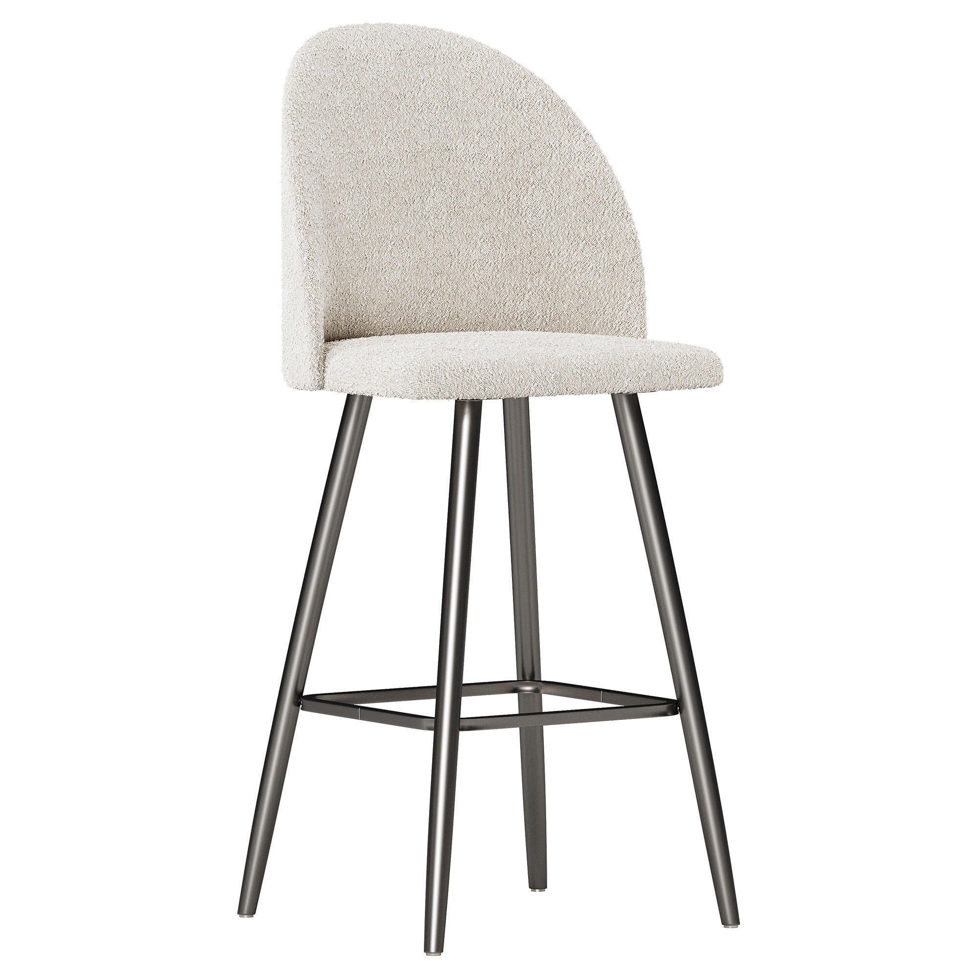 Bar stool with soft loft back 3D model_15