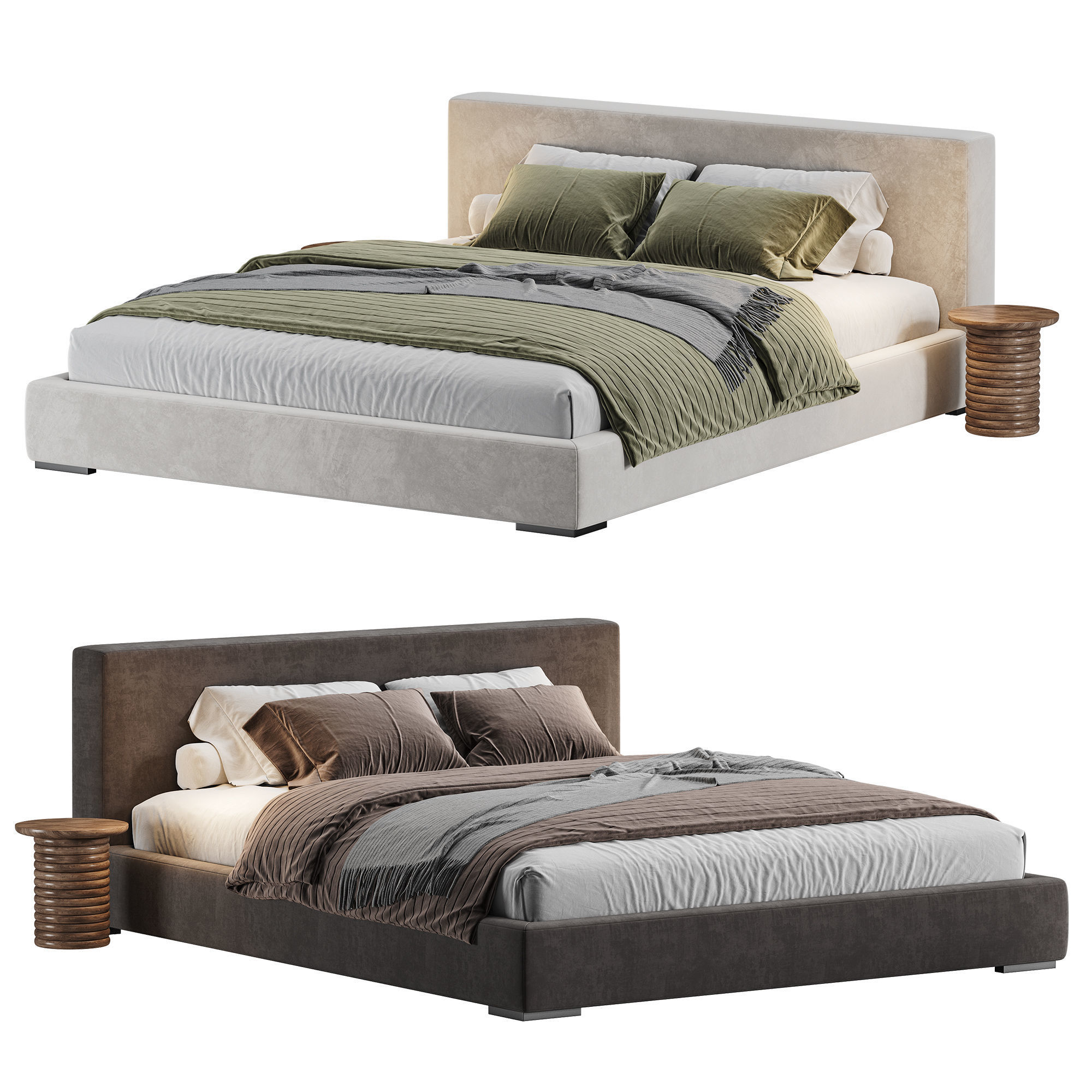 Restoration Hardware Cloud Platform Bed 3D model_6