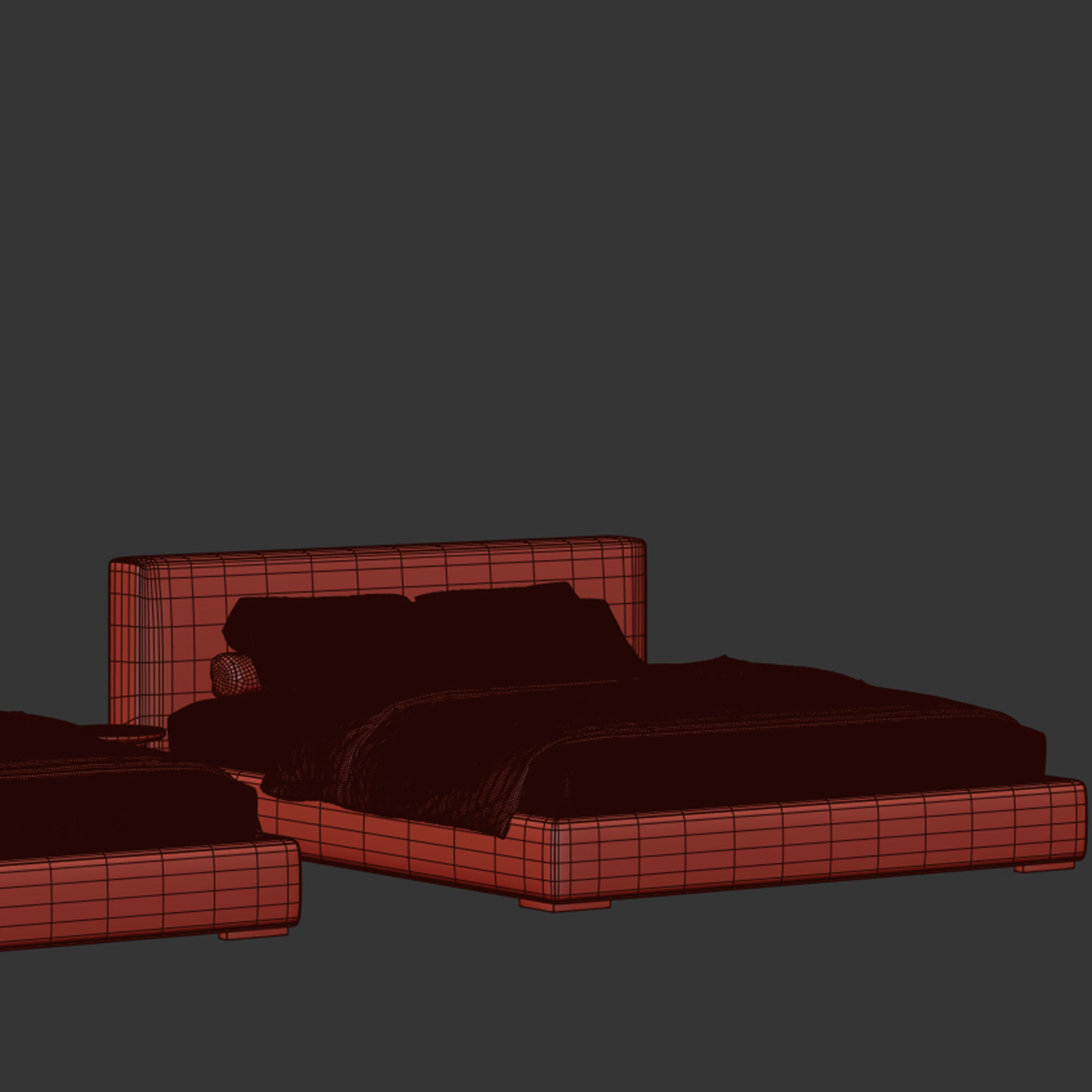 Restoration Hardware Cloud Platform Bed 3D model_5