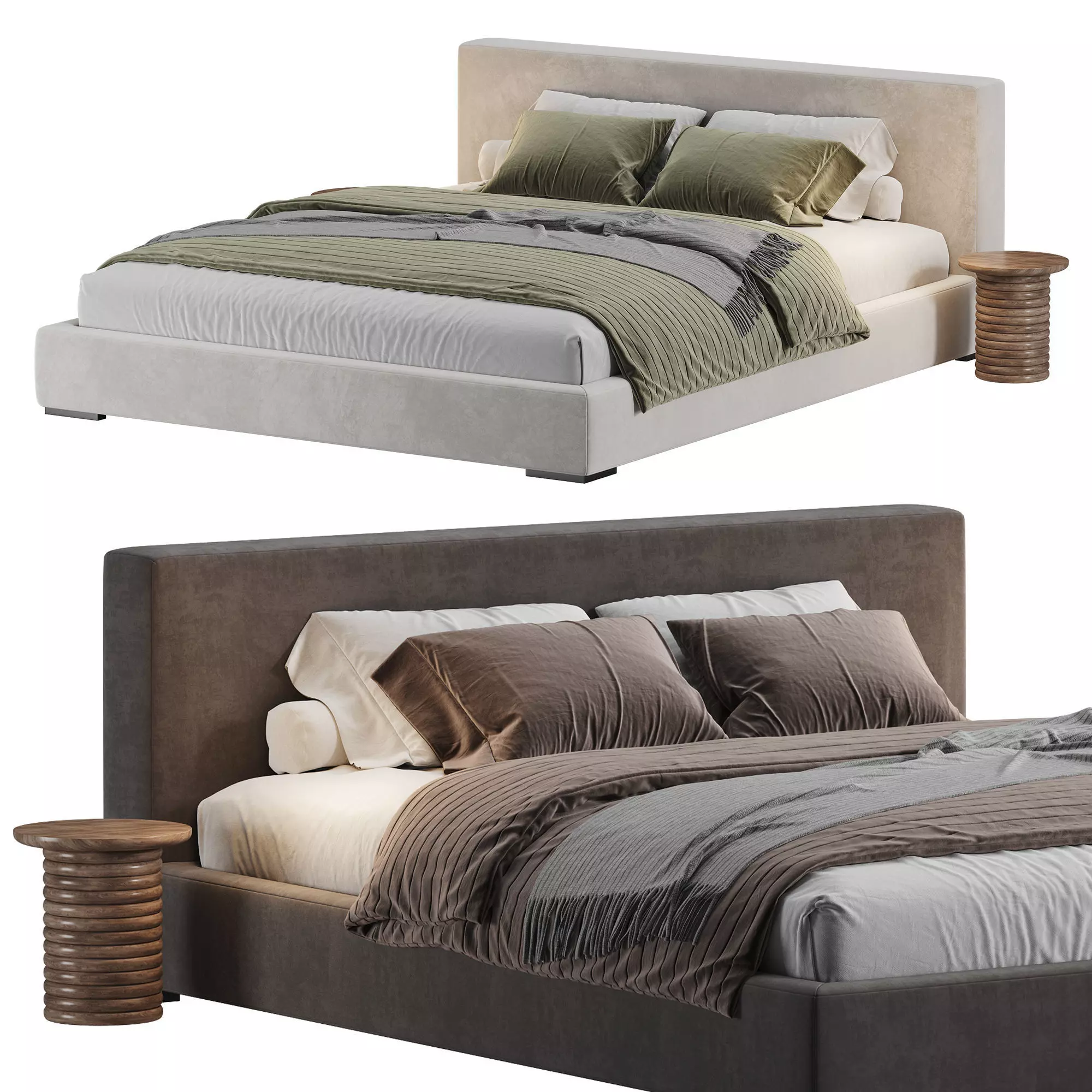 Restoration Hardware Cloud Platform Bed 3D model_0