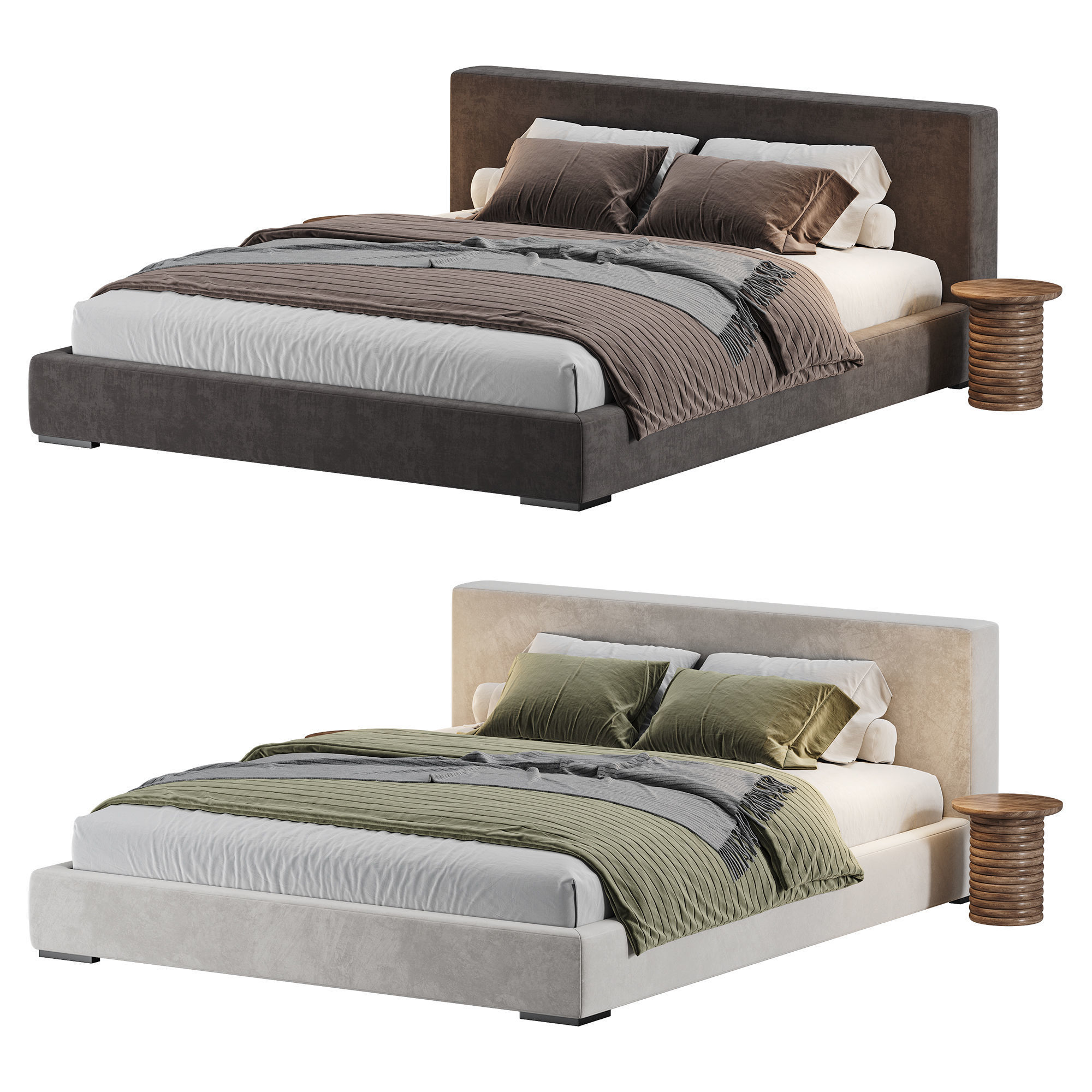 Restoration Hardware Cloud Platform Bed 3D model_4