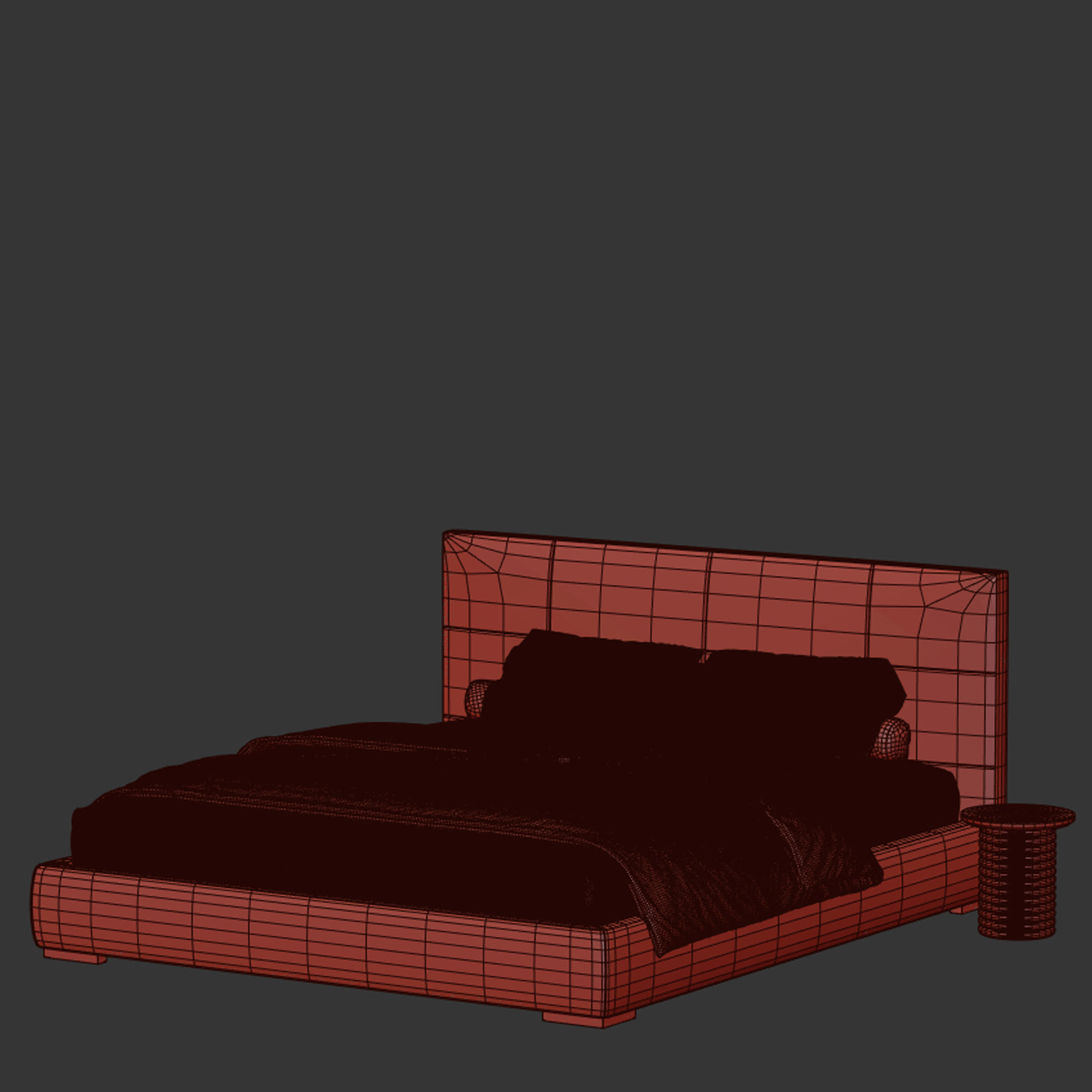 Rh Modena Bed Restoration Hardware 3D model_5