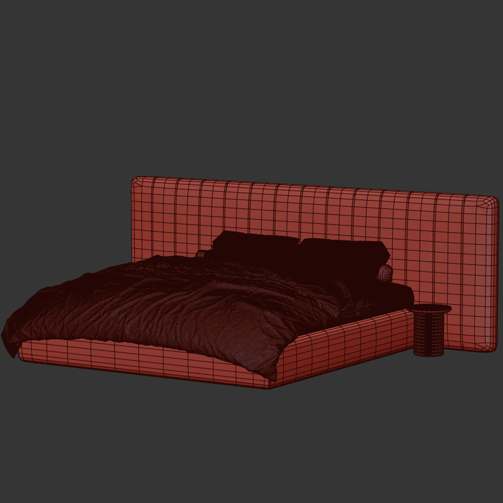 Vivian made Bed by COSMO RED 3D model_6