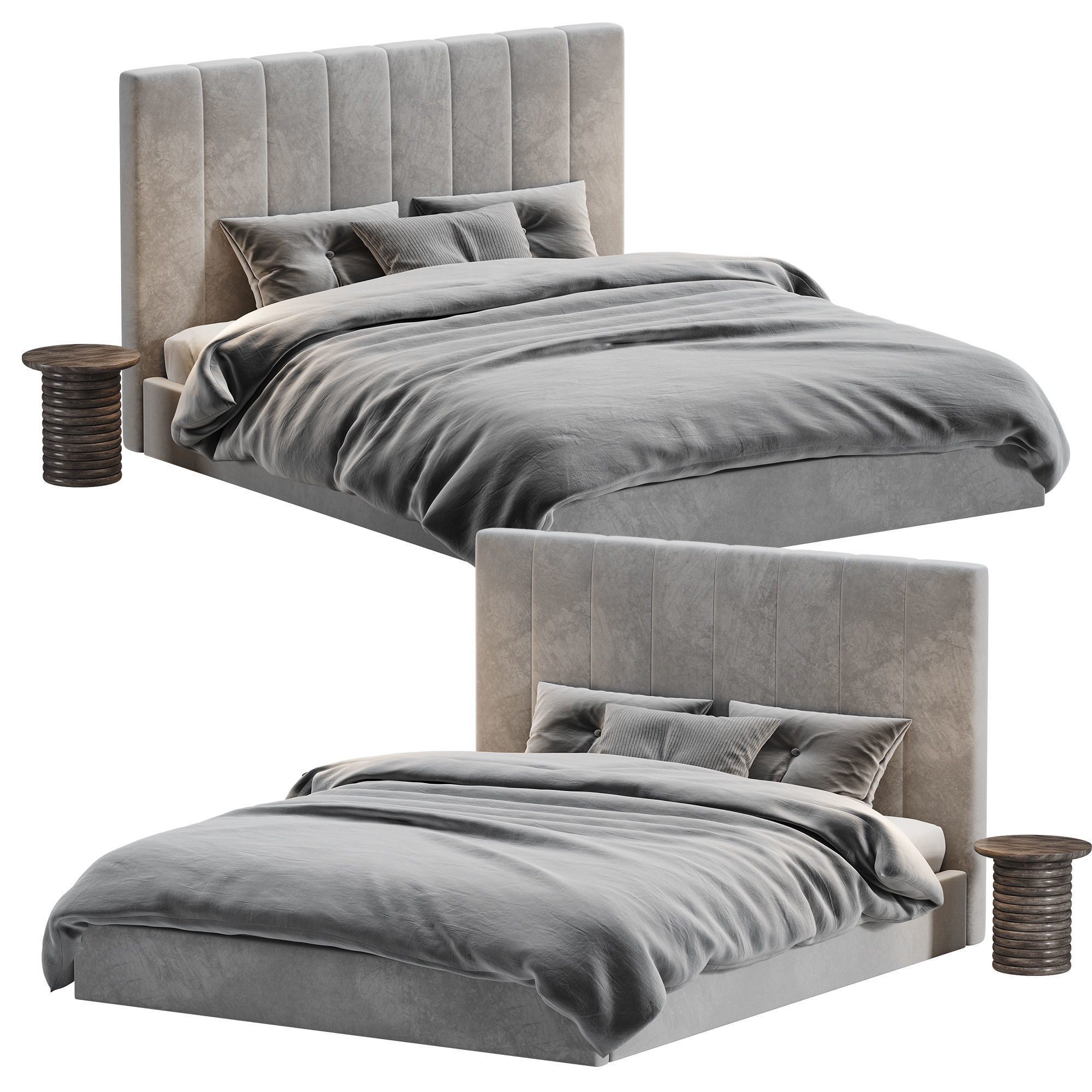 West Elm Emmett Low Profile Bed 3D model_15