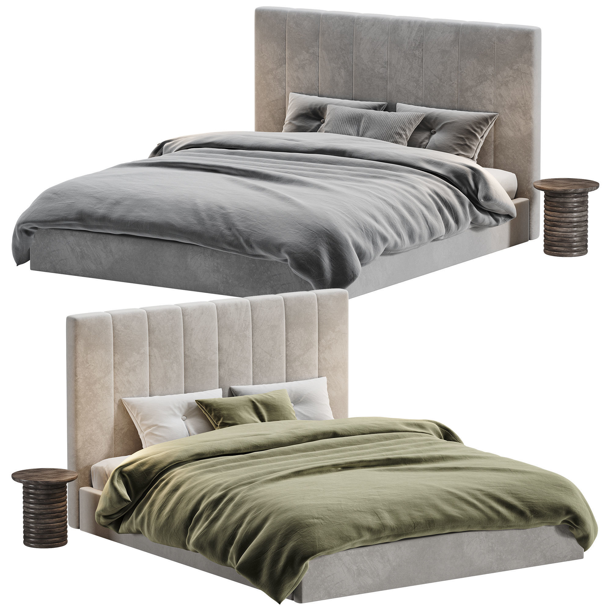 West Elm Emmett Low Profile Bed 3D model_8