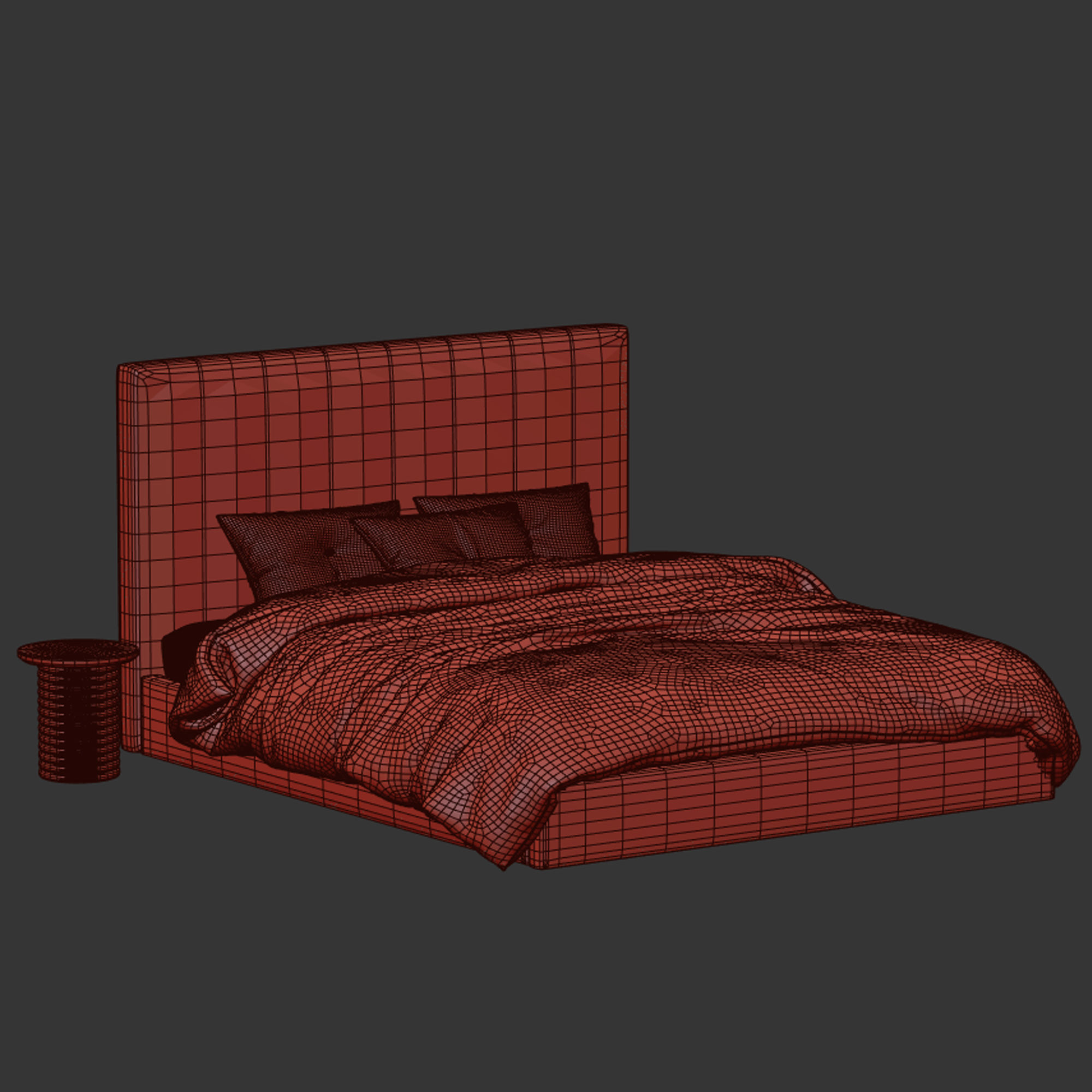 West Elm Emmett Low Profile Bed 3D model_17