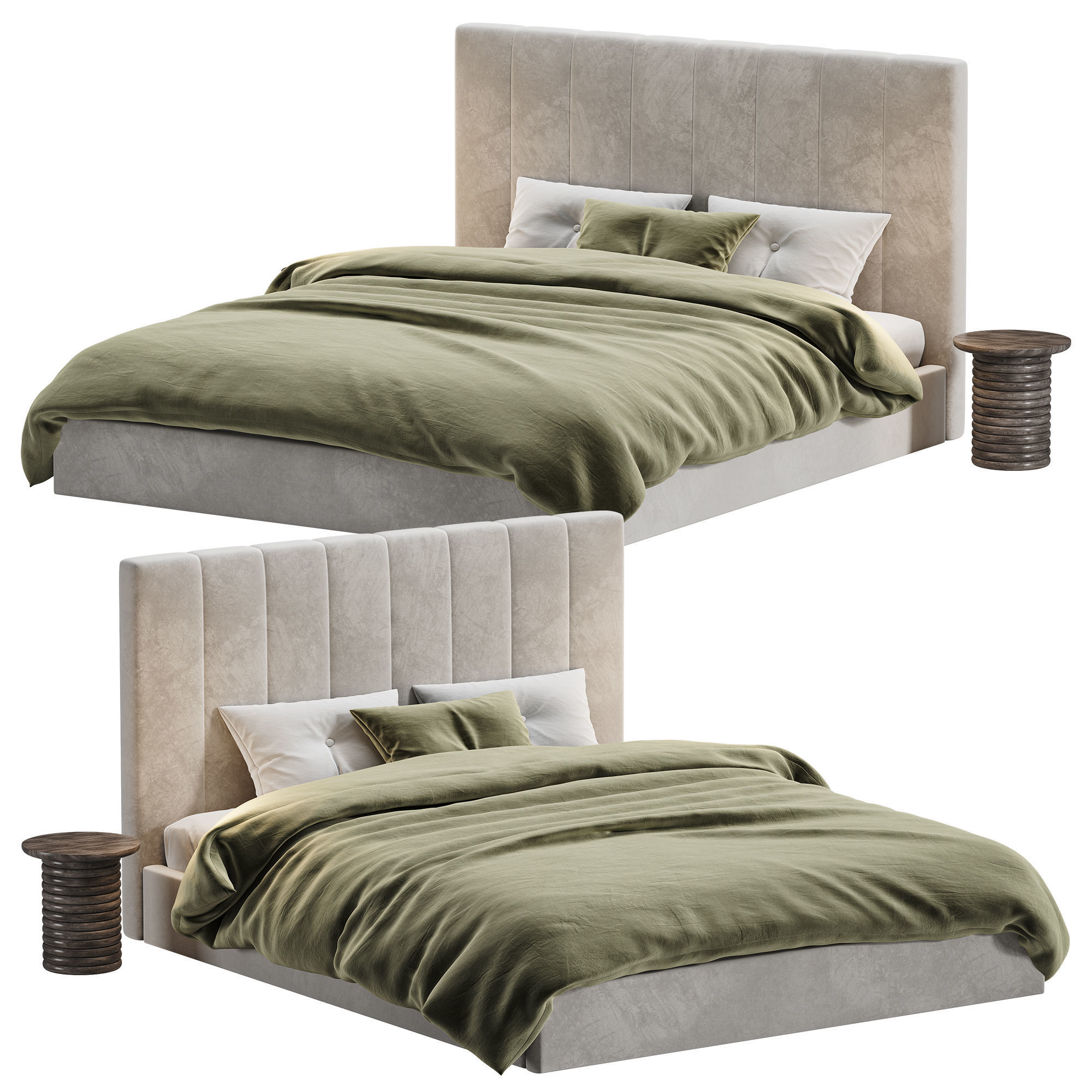 West Elm Emmett Low Profile Bed 3D model_16