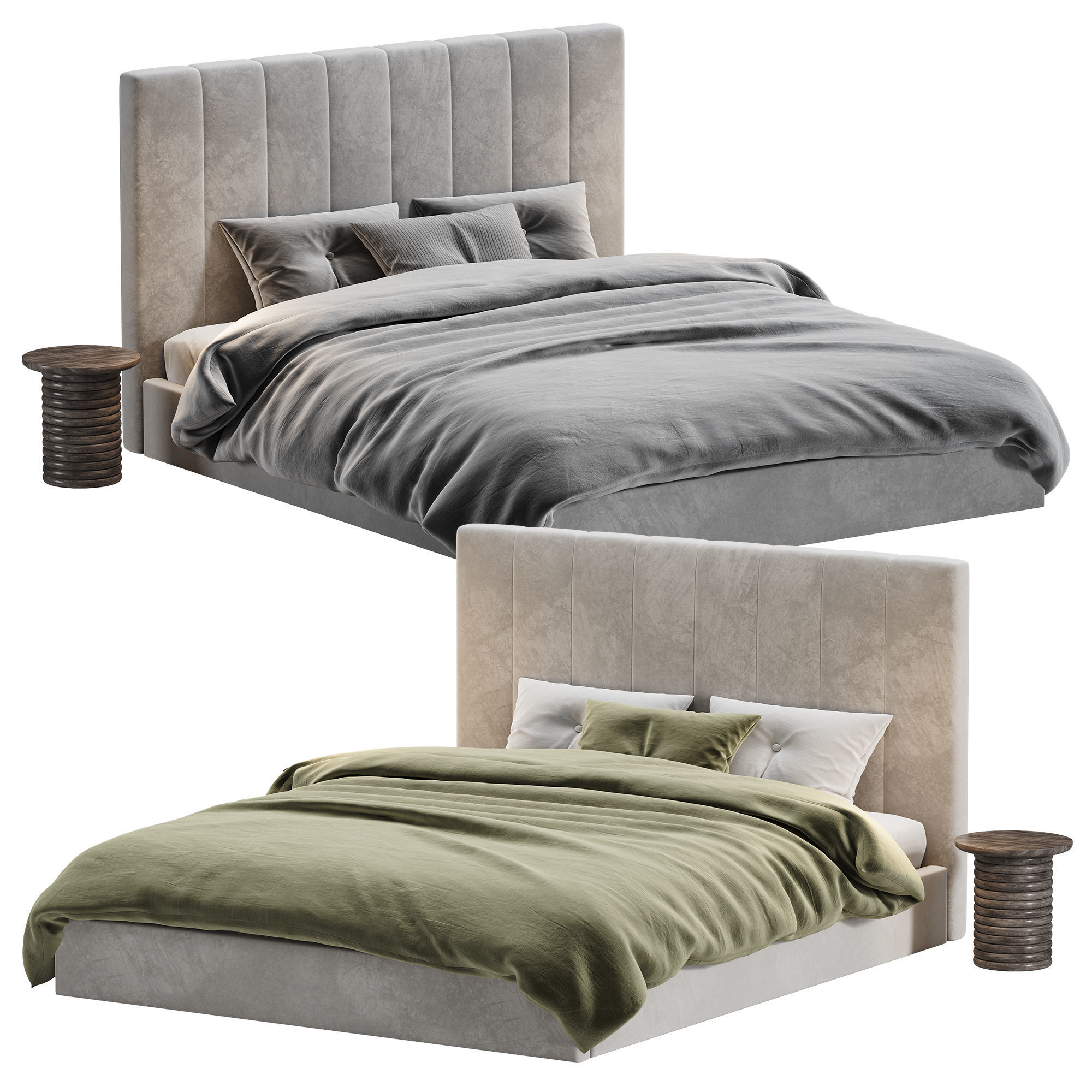 West Elm Emmett Low Profile Bed 3D model_11
