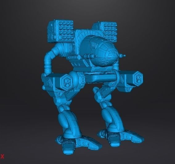 TIMBERWOLF MADCAT ROBOT WARRIOR MINIATURE MODEL FOR GAMES 3D print model_5