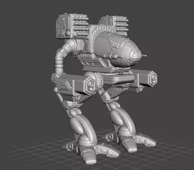TIMBERWOLF MADCAT ROBOT WARRIOR MINIATURE MODEL FOR GAMES 3D print model_0