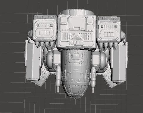 TIMBERWOLF MADCAT ROBOT WARRIOR MINIATURE MODEL FOR GAMES 3D print model_4