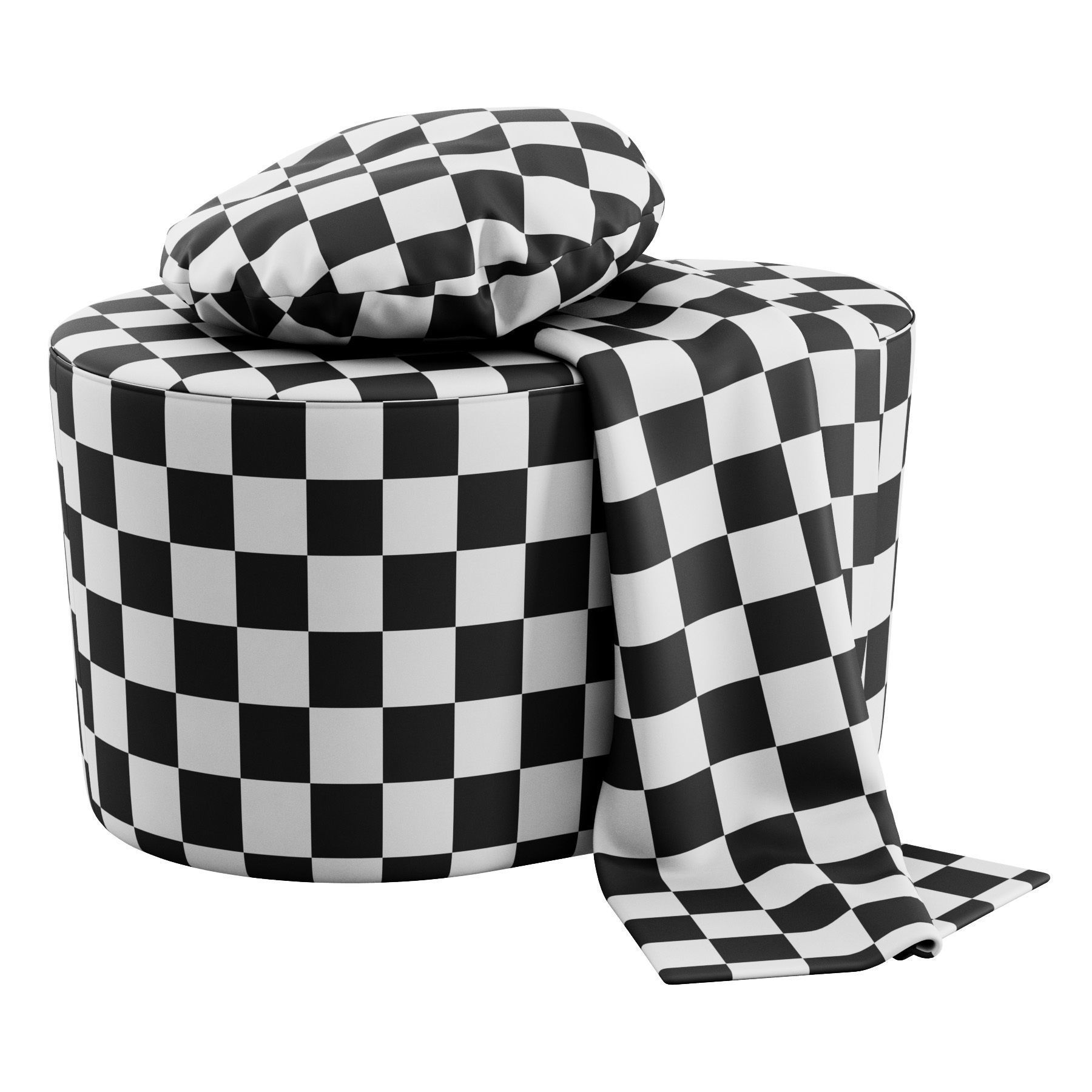 Taba Pouf by Moroso 3D model_3