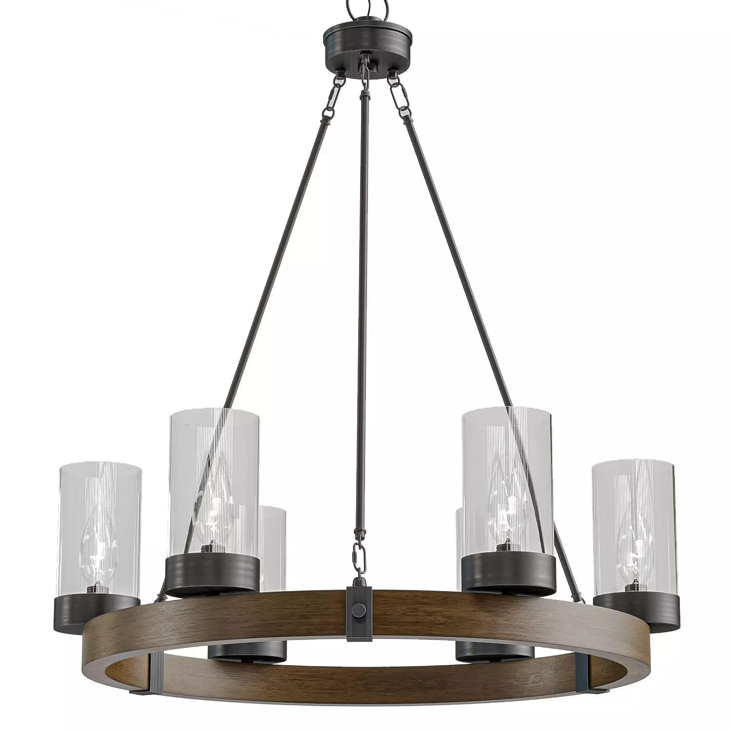 Laluz Farmhouse chandelier 6 light Free low-poly 3D model