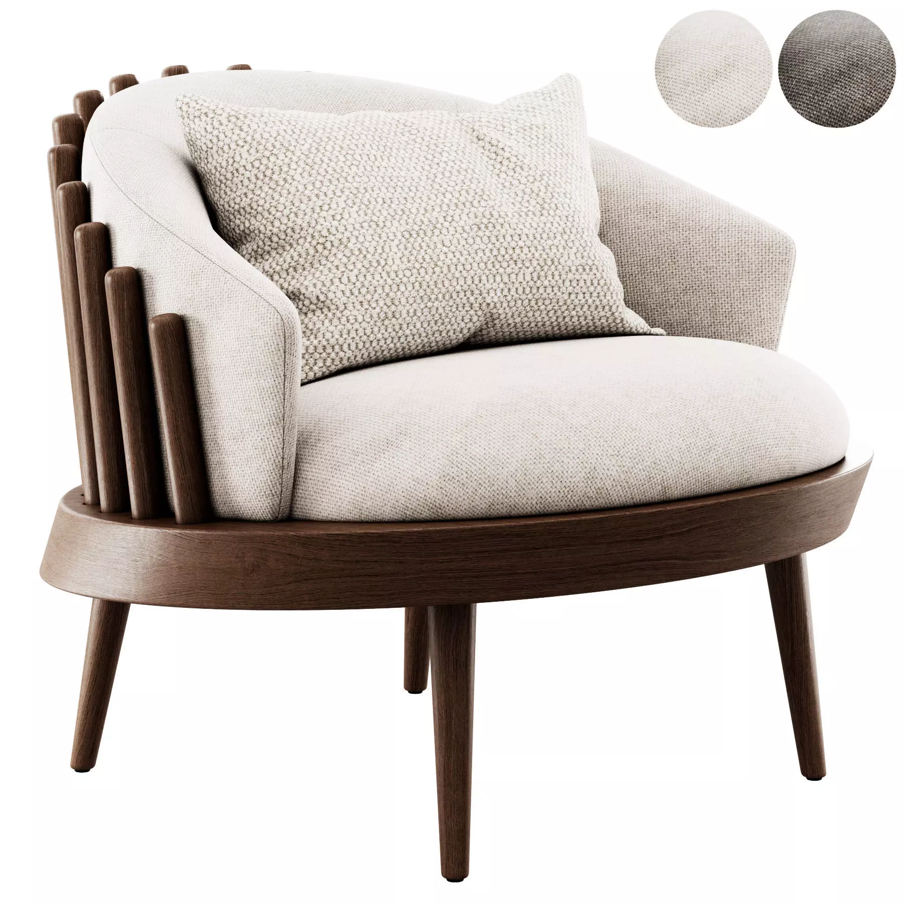 Fane Upholstered Armchair by Uultis Design 3D model