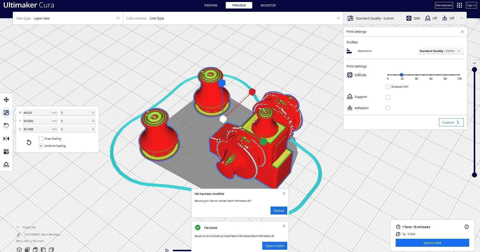 Yacht Windlass 3D Printed 3D print model_2