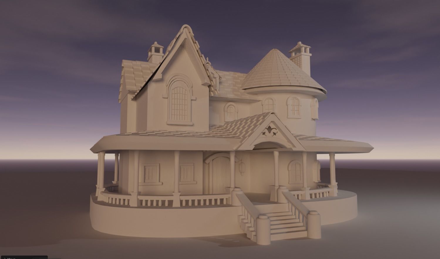 Cartoon Fantasy Low-poly 3D model_3