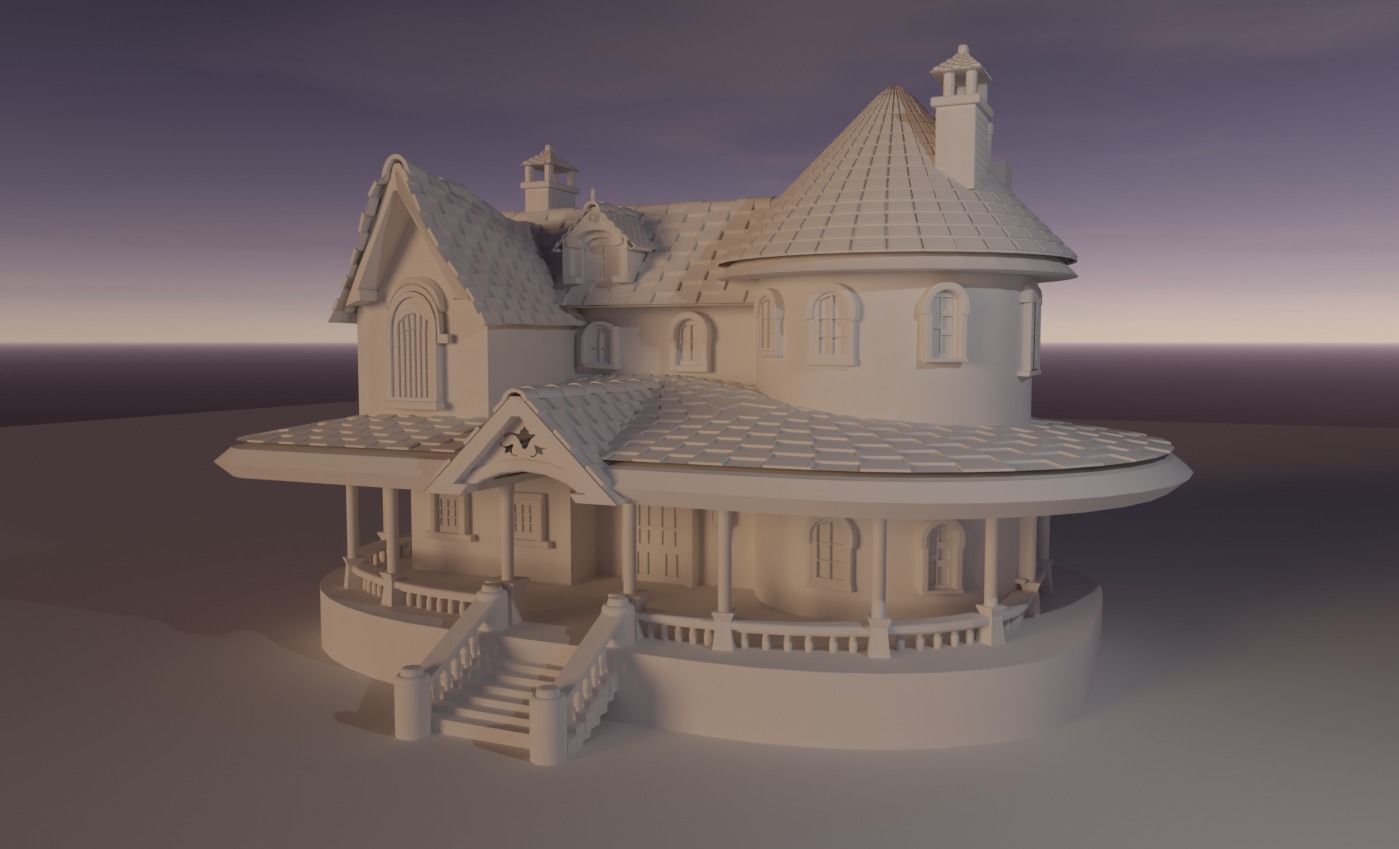 Cartoon Fantasy Low-poly 3D model_2