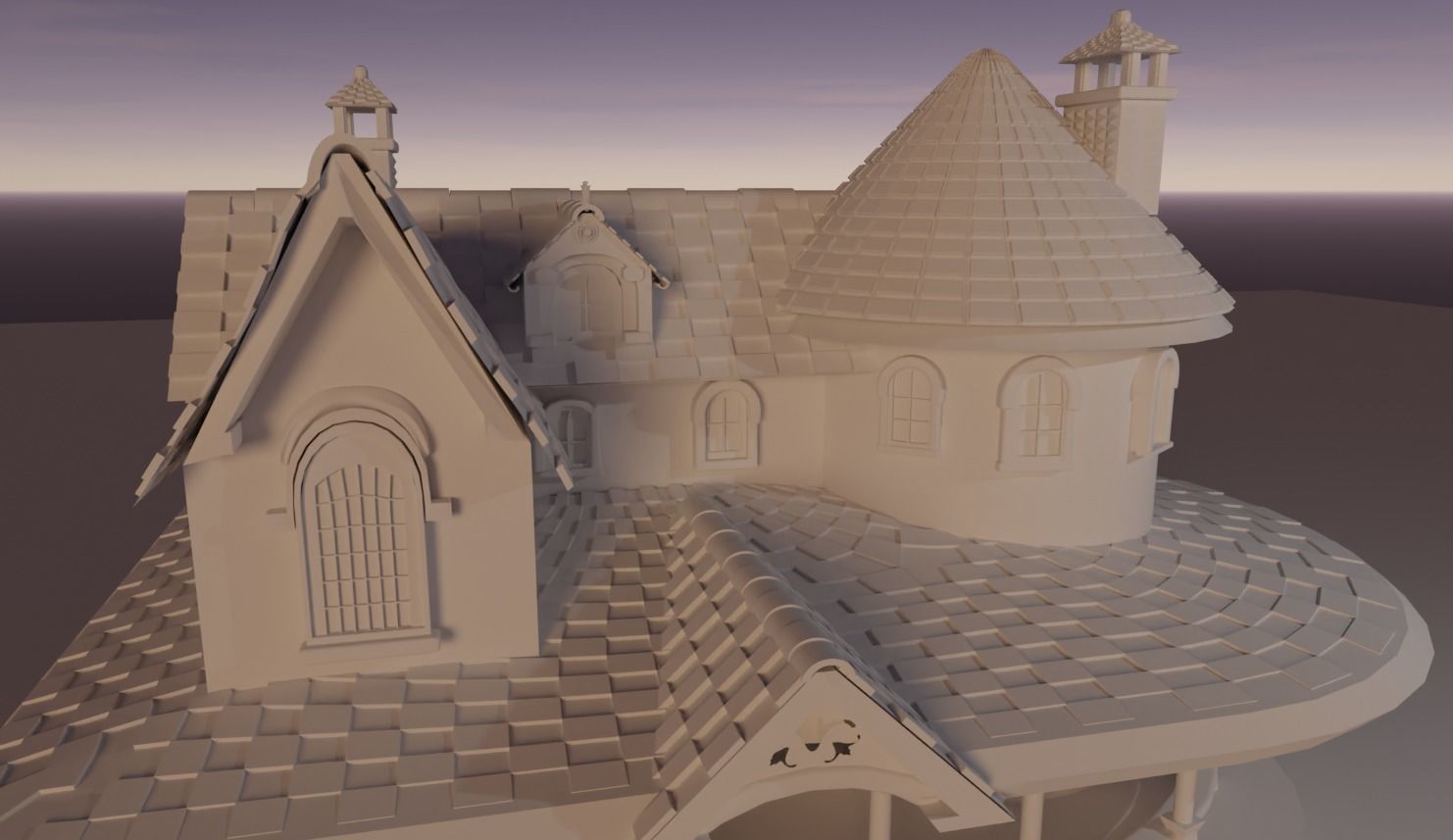 Cartoon Fantasy Low-poly 3D model_6