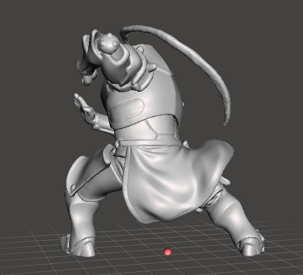 ALPHONSE ELRIC MINIATURE MODEL FOR GAMES RPG FULLMETAL ALCHEMIST 3D print model_2