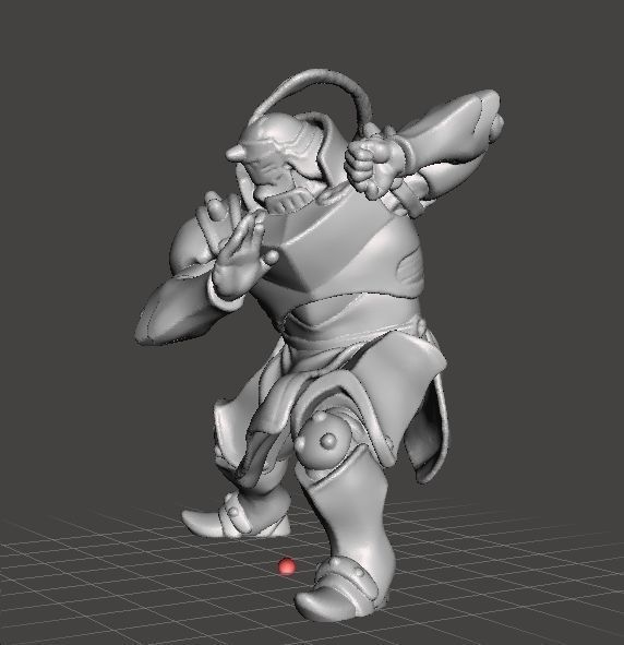 ALPHONSE ELRIC MINIATURE MODEL FOR GAMES RPG FULLMETAL ALCHEMIST 3D print model_1
