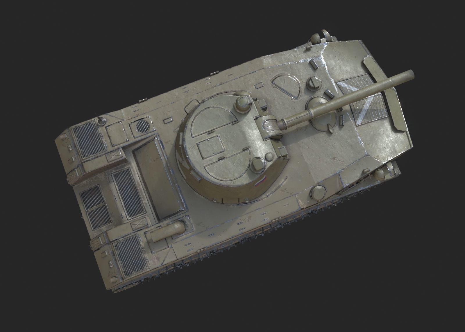 Russian Army BMD2 2S9 NONA Self-Propelled Artillery SPA Low-poly 3D model_6