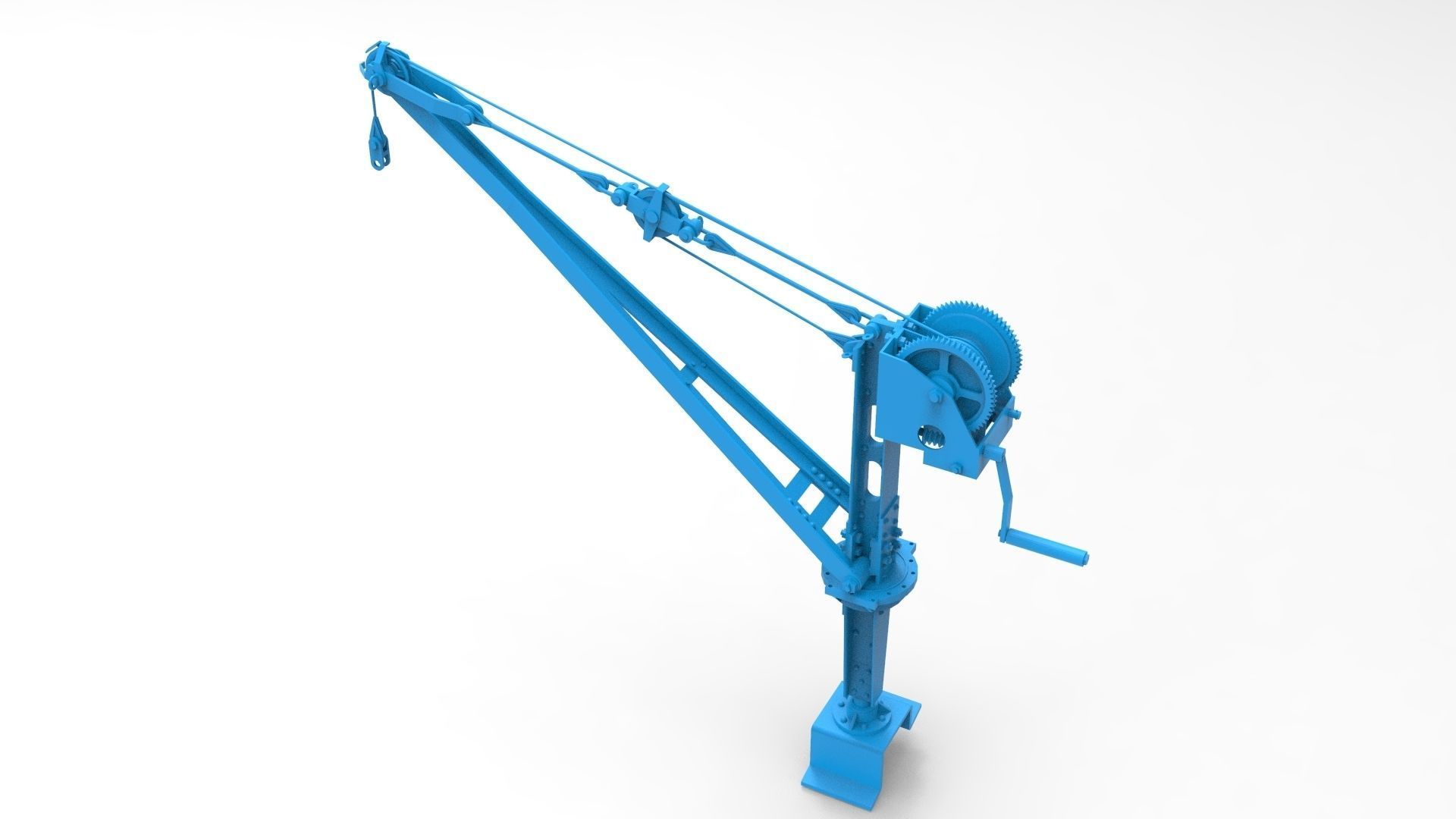 Old Manual Crane 3D Printed 3D model 3D printable | CGTrader