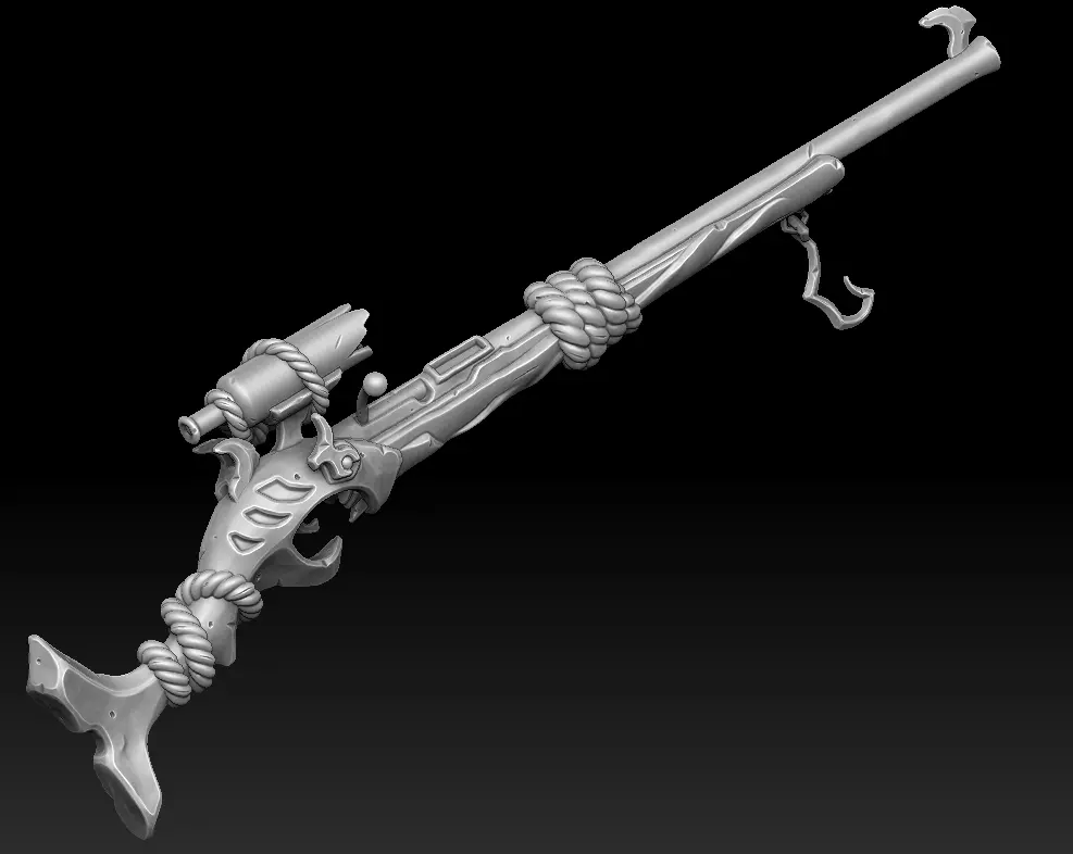 Shark sniper rifle 3d print 3D print model