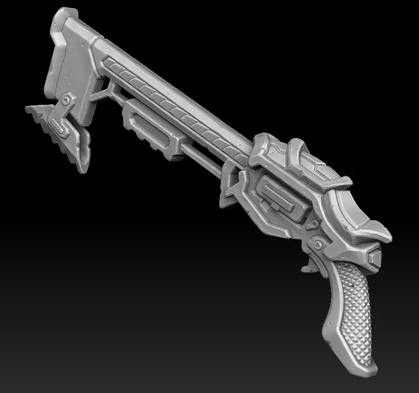 Sci-fi musket 3d print 3D print model