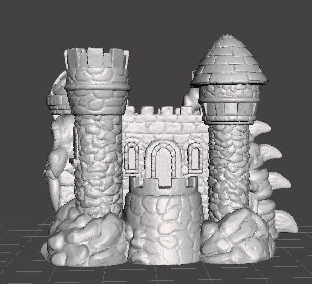 CASTLE GRAYSKULL FIGURE MODEL FANTASY ART 3D PRINT 3D model 3D ...