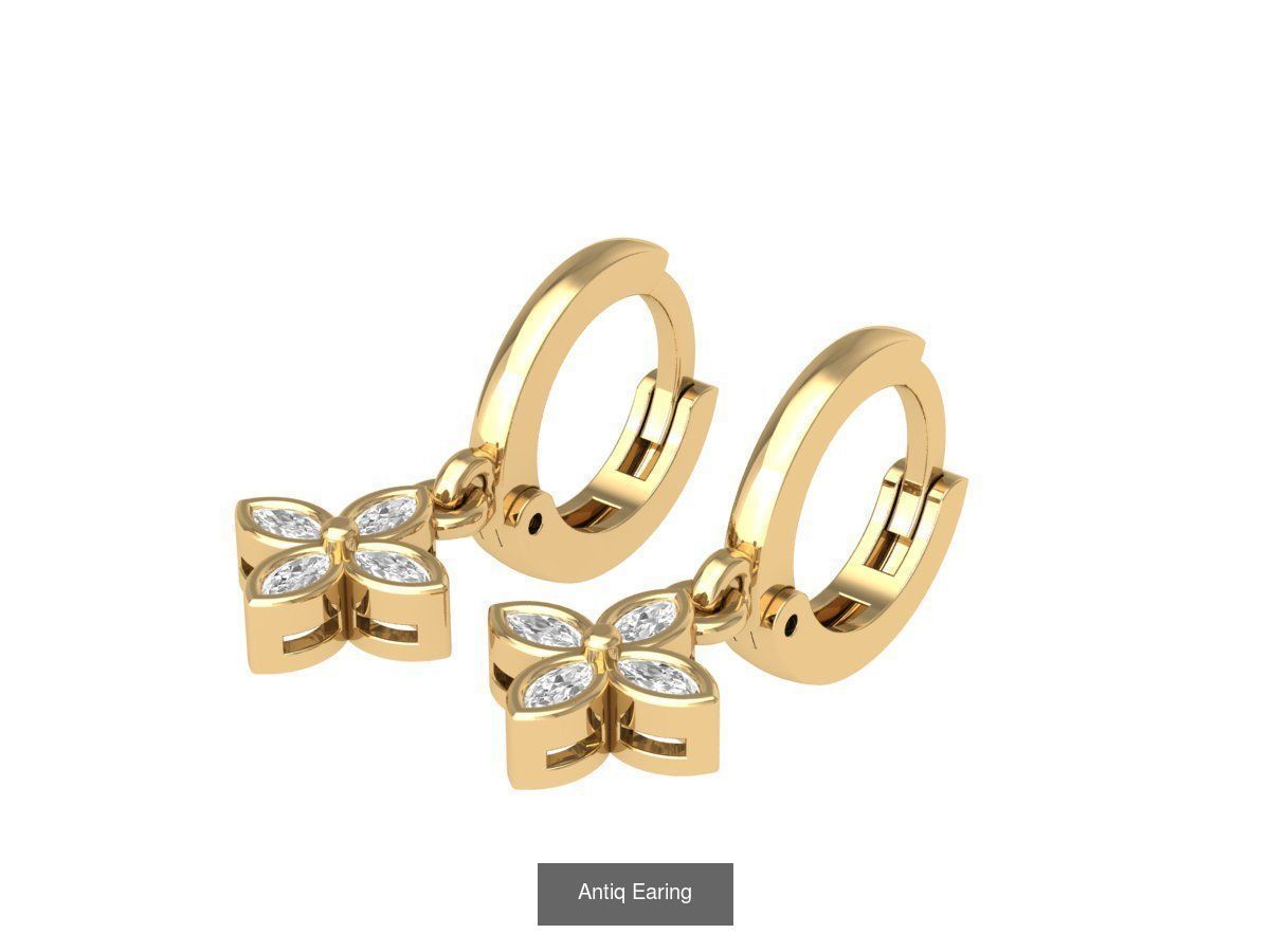 Antiq Earing Collaction 3D Model Collection_7