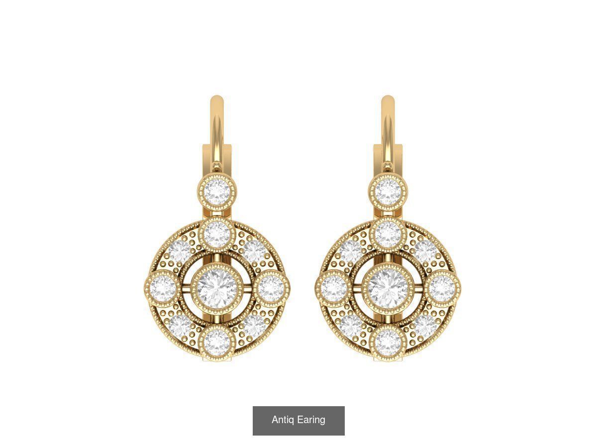 Antiq Earing Collaction 3D Model Collection_3