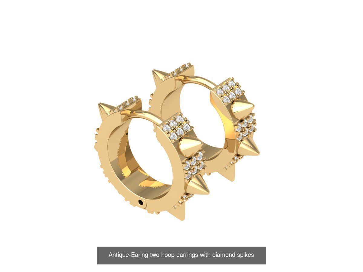 Antiq Earing Collaction 3D Model Collection_10