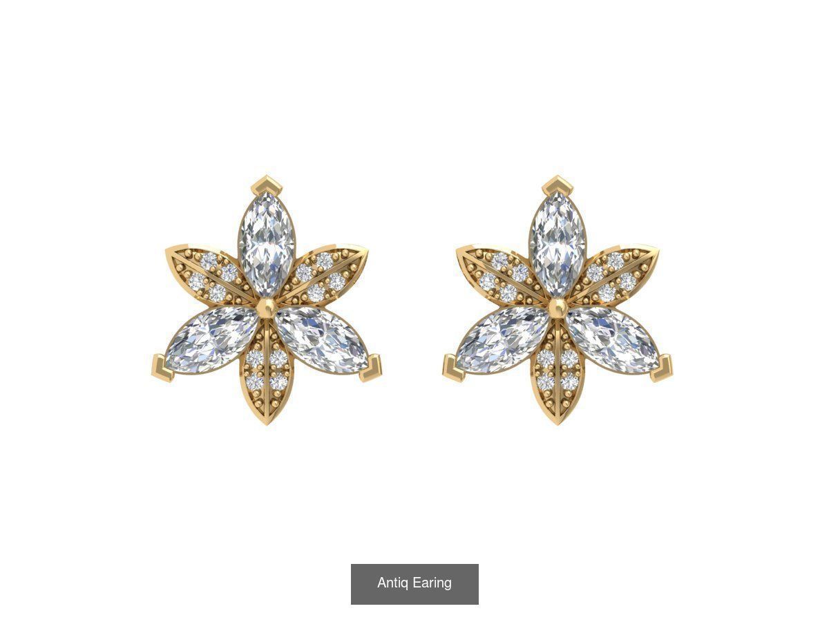 Antiq Earing Collaction 3D Model Collection_28