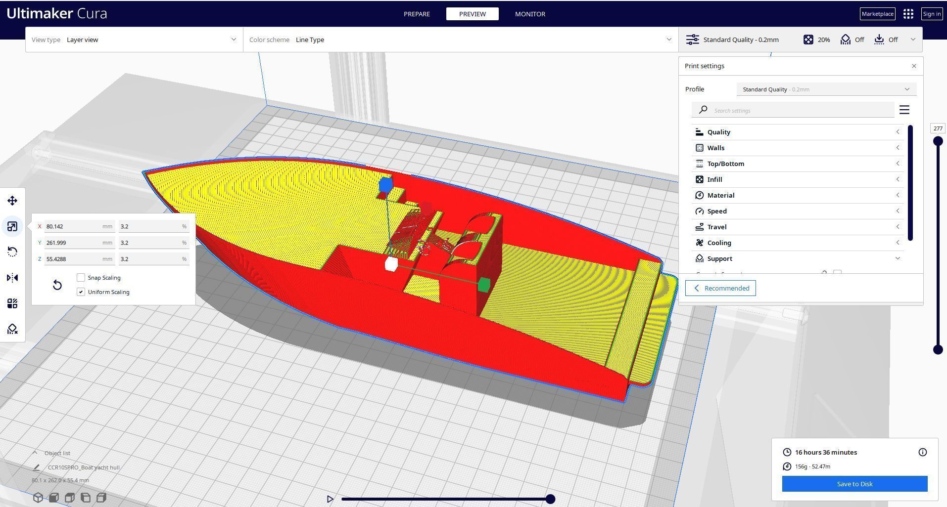 Yacht boat 3D print model_2