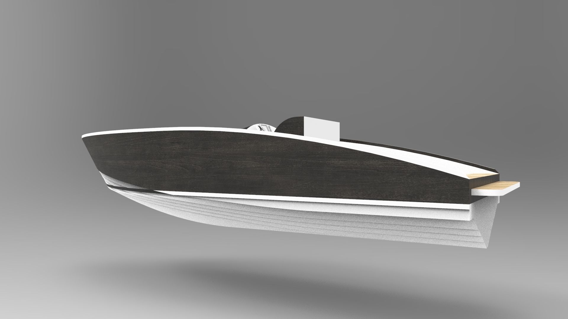 Yacht boat 3D print model_1