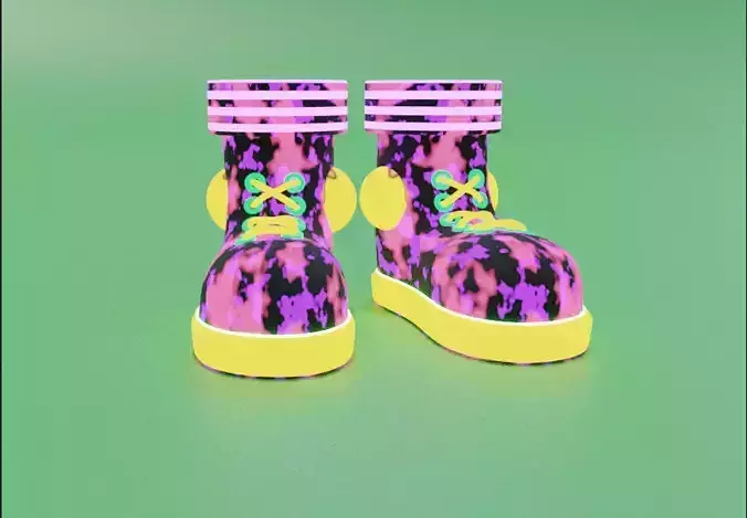 sneakers cartoon modelling animation